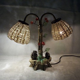 Saint-valentin Articles d'ameublement créatifs cadeaux Vintage Boutique artisanat feuille lampe de bureau lumière LED