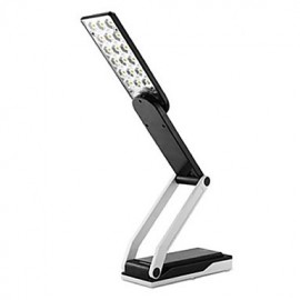 Lampe solaire à 18 LED blanches, rechargeable, pliable, pour table de lecture, lampe de bureau (110-220 V)