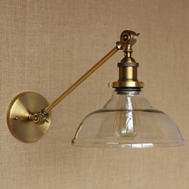 Le fer verre Bronze laiton bras Style rétro créatif américain pays Hall chambre applique murale