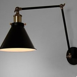 Lampe murale à Double paroi avec parapluie noir, style nostalgique industriel, Loft