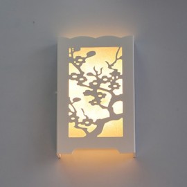 Applique murale Led blanche en forme de fleur de prunier, 15x24x4.5CM, 6 W, motifs sculptés ou dessins sur boiseries