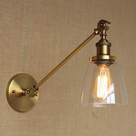 Le fer verre Bronze laiton bras Style rétro créatif américain pays Hall chambre applique murale