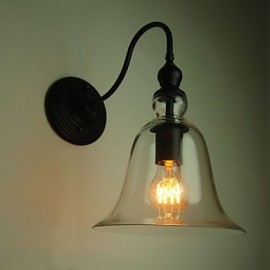 Applique Vintage One Light Acier et Verre