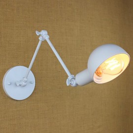 Applique murale moderne en fer forgé à Long bras blanc, luminaire décoratif d'intérieur, idéal pour un salon, un couloir, une chambre à coucher ou une étude de chevet