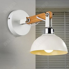 Lampe LED créative américaine en bois massif pour chambre à coucher, couloir, escaliers, applique murale de la tête d'un lit