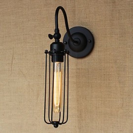 Art minimaliste noir mat pays américain lampe de salon chambre balcon applique lampe de chevet