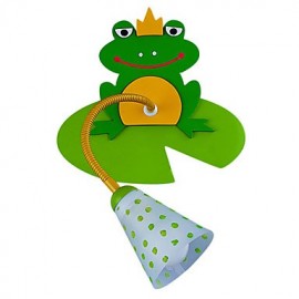 Applique murale contemporaine pour enfants en bois 40 W avec 1 lumière au design grenouille