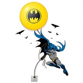 28*7*28CM mode créative Batman papier peint bricolage mur bâton petite lampe de nuit applique Led lumières