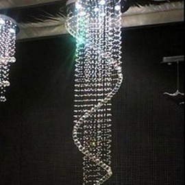 Lustre en cristal de luxe, ampoule moderne incluse, 4 lumières