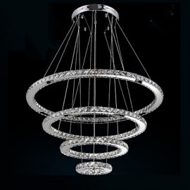 Lampe de lustre de plafond en cristal clair de lumière de pendentif LED moderne avec D100CM + D80CM + D60CM + D40CM CE FCC UL