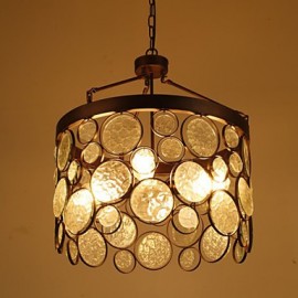 Lustre Vintage en Verre et Fer