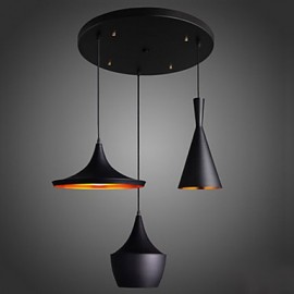 Lampe suspendue profilée de 60 W en noir