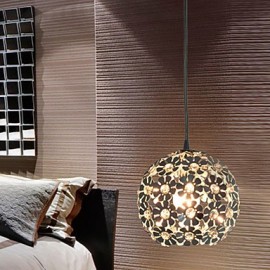 Max 40W moderne contemporain Globe cristal Mini Style électrolytique pendentif lumières chambre salle à manger