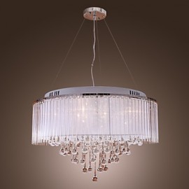 Max 20W moderne contemporain tambour cristal électrolytique pendentif lumières salon chambre salle à manger