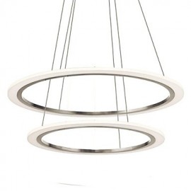 Lampes suspendues en acrylique LED, lustres suspendus au plafond, luminaires avec 2 anneaux 6080 CE FCC ROHS