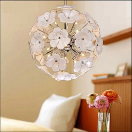 Lustre d'étude chaleureux pour magasins de jardin de fleurs en boule de verre