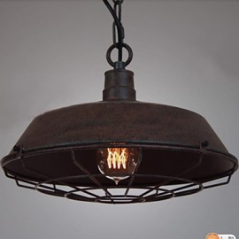 Lampe suspendue vintage en métal à 1 lumière