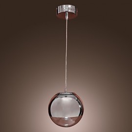 Max 60W moderne contemporain Globe Mini Style Chrome métal pendentif lumières salle à manger cuisine