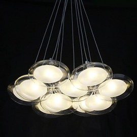 1,5 W moderne contemporain LED Chrome métal pendentif lumières salon chambre