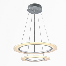 Luminaires suspendus modernes de lampe de lustres de plafond de lumière de pendentif LED avec 2 anneaux 4060 CE FCC ROHS