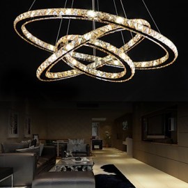 Plafonniers LED YL avec plafonnier en cristal à anneau de style tendance