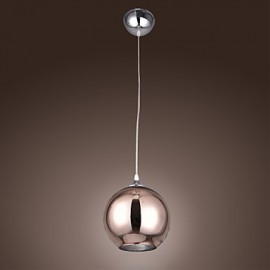 Max 60 W moderne contemporain Globe plaqué métal pendentif lumières salon chambre salle à manger