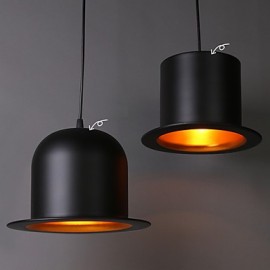 E14 25*16CM ligne 1M chapeau d'art créatif contracté et contemporain lampe à tête unique de la tête d'un lit Led