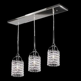 Salon maximum de lumières pendantes en métal cristal 40W