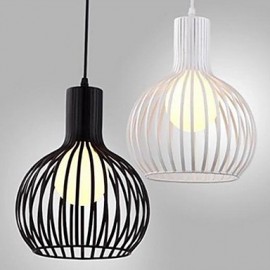 E27 220 V 20*24 CM 5-10 rétro américain contracté, lampe de lustre de cage à oiseaux en fer forgé lumière LED