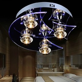 Lustre Moderne Crystal Living 4 Lumières LED