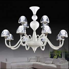 Pendentif champignon en cristal LED créatif minimaliste moderne 8 + 4