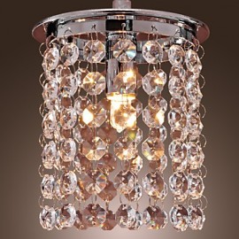 Max 40W moderne contemporain cristal Mini Style ampoule incluse lampes suspendues galvanisées salon salle à manger étude