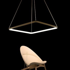 Lampe suspendue LED au Design moderne, 30W, carrée, adaptée à la salle d'exposition, au salon, à la salle à manger, au bureau, à la salle de jeux et à la chambre d'enfants