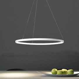 Lampe suspendue 30W au Design moderne, anneau LED de haute qualité, adaptée à la salle d'exposition, au salon, à la salle à manger, à la salle d'étude et au bureau