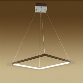 Lampe suspendue LED au Design moderne, 20W, carrée, adaptée à la salle d'exposition, au salon, à la salle à manger, au bureau, à la salle de jeux et à la chambre d'enfants