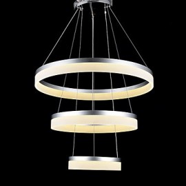 LED ronde lustre lumières éclairage lampes acryliques modernes luxueux trois anneaux plafonniers 204060