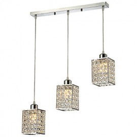 Max 40W moderne contemporain île cristal électrolytique pendentif lumières salon chambre salle à manger