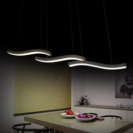 Conception ondulée 45W LED mode Simple acrylique pendentif lumières salon chambre salle à manger salle d'étude bureau