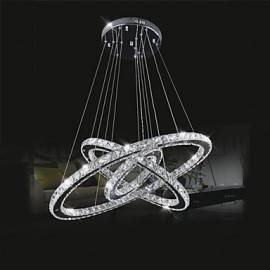 LED plafonnier pendentif lustre luminaires avec K9 cristal LED chaud et LED blanc froid D304050cm CE UL