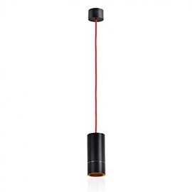 GE-05032-8W-136 mm Mini suspension 1 lumière, noir anodisé avec aluminium, 220-240 V