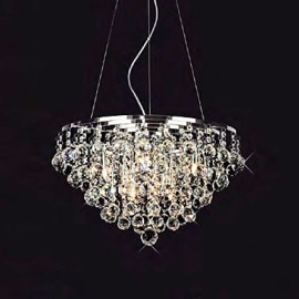 Lampes suspendues en forme de goutte de cristal avec 8 lumières de forme ronde