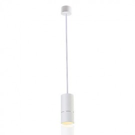 GE-05032-8W-136 mm Mini suspension 1 lumière, blanc poudré avec aluminium, 220-240 V