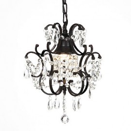 Lustre moderne 60 W avec perles de cristal