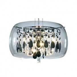 Max 40 W moderne contemporain tambour cristal mini style ampoule incluse lampes suspendues galvanisées salon chambre salle à manger