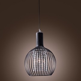 Max 60 W moderne contemporain lanterne cristal Mini Style galvanisé pendentif lumières salon chambre salle à manger