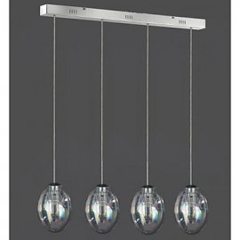 Ampoule LED classique traditionnelle contemporaine moderne de 1,5 W incluse, luminaires suspendus en métal chromé pour salon, chambre à coucher, salle à manger, étude