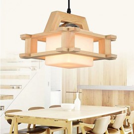 Lampe de salon en bois massif