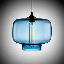 Lampe suspendue design bouteille, 1 lumière, peinture concise sur fer