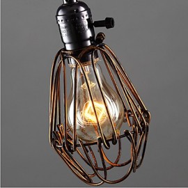 Pays américain industriel vent Restaurant chambre lampe rétro petit lustre fer Cage B