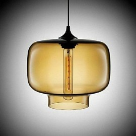 Lampe suspendue design bouteille, 1 lumière, peinture concise sur fer